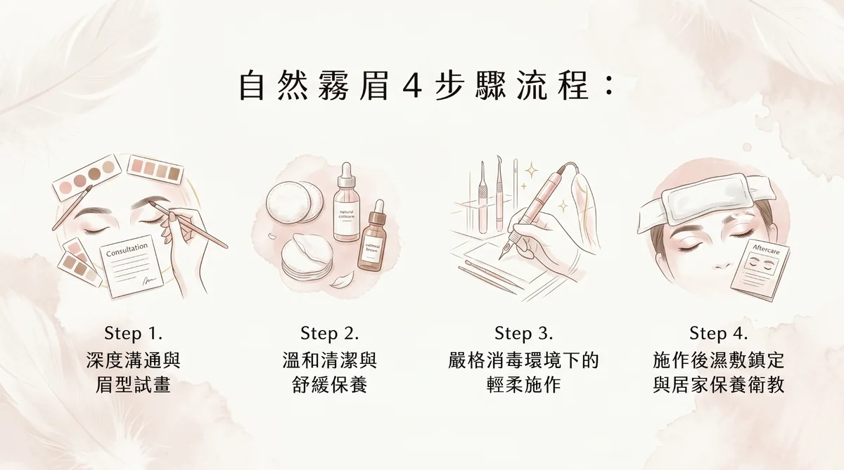 自然霧眉的四大施作標準流程與時間 
