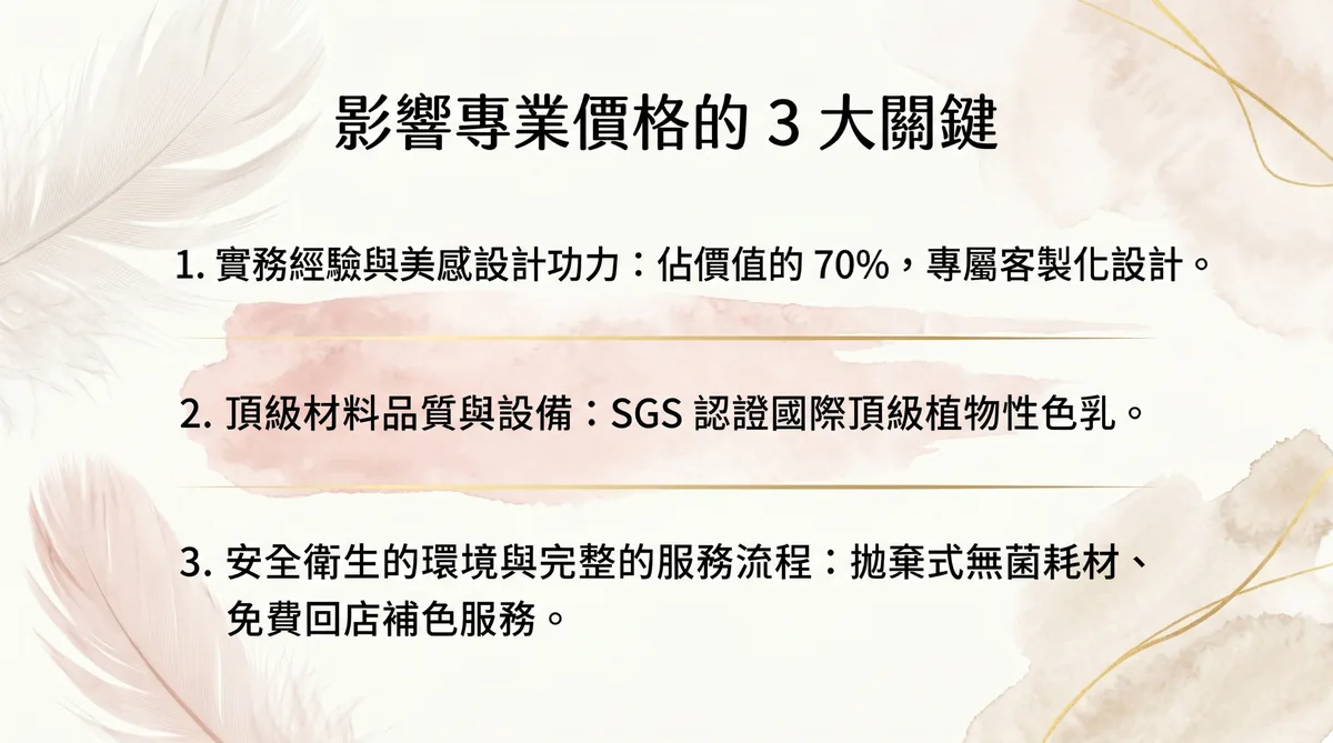 影響專業霧眉價格的三大關鍵隱形成本 