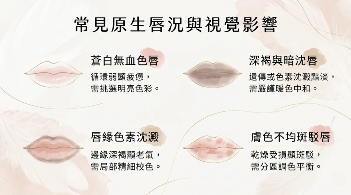 常見原生唇況分析與視覺影響