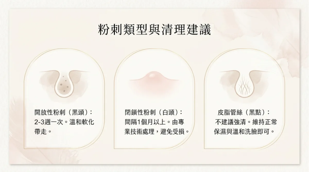 粉刺類型與清理建議